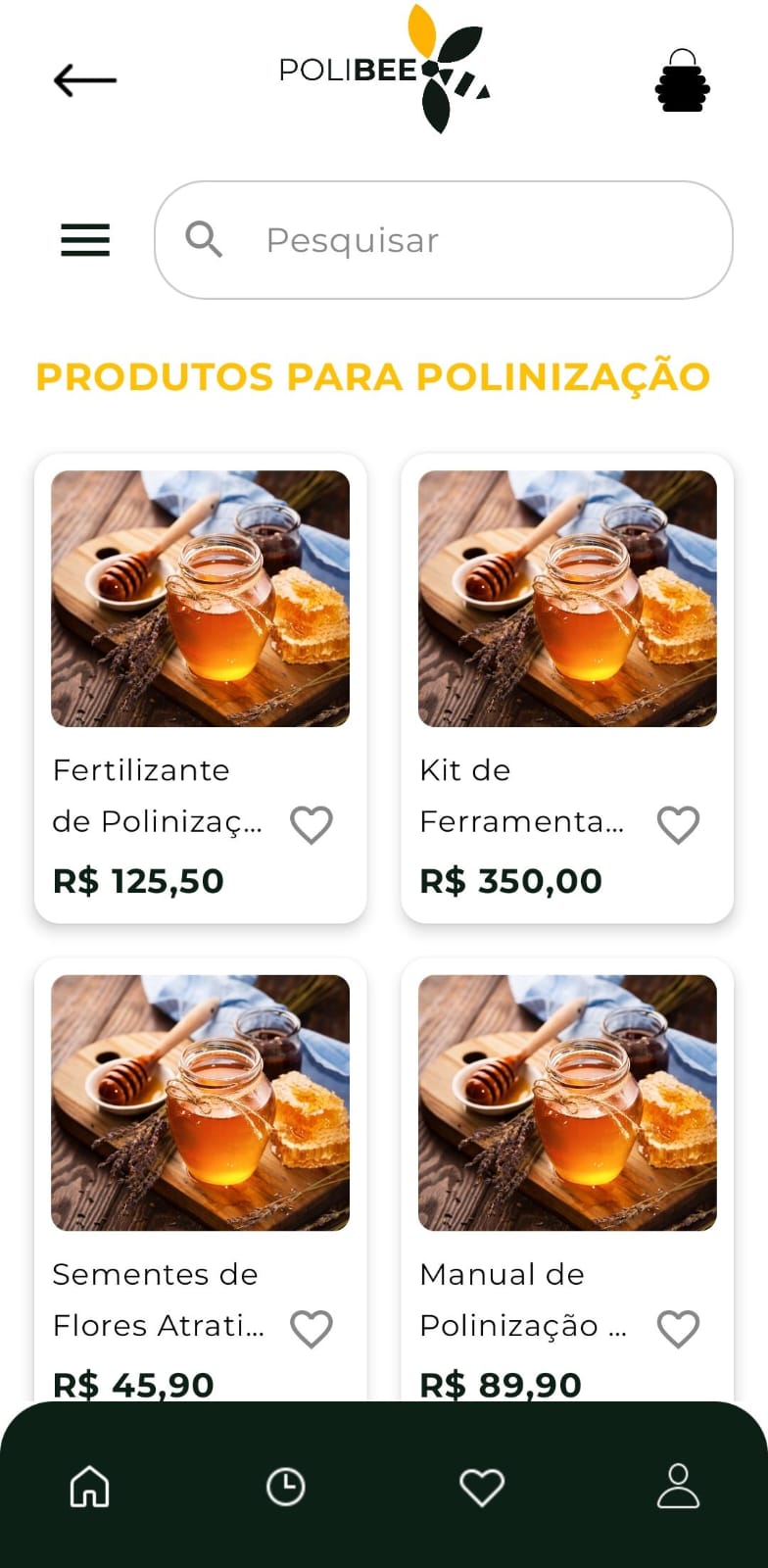 Ícone de Carrinho de Compras e Produtos